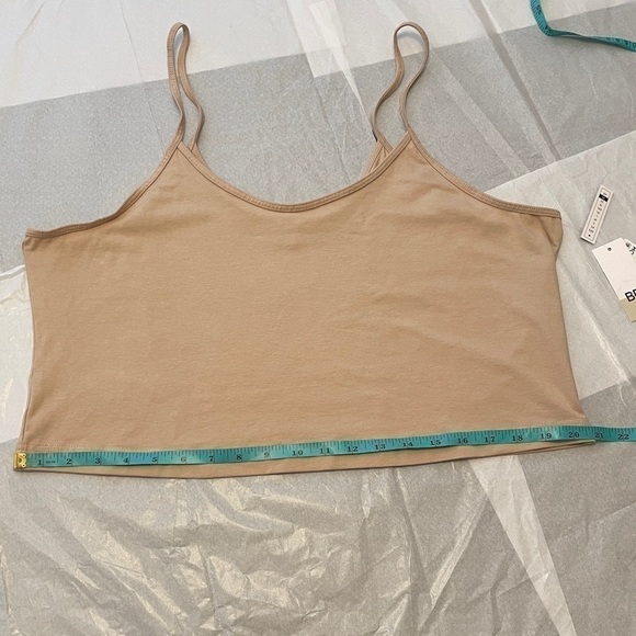 BP Nordstrom Crop Organic Cotton Blend Camisole In Tan Doeskin 3X - Picture 11 of 13
